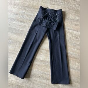 1970s Stein-Way Naval Wool Sailor Pants Navy Button Fly Military Crackerjack
